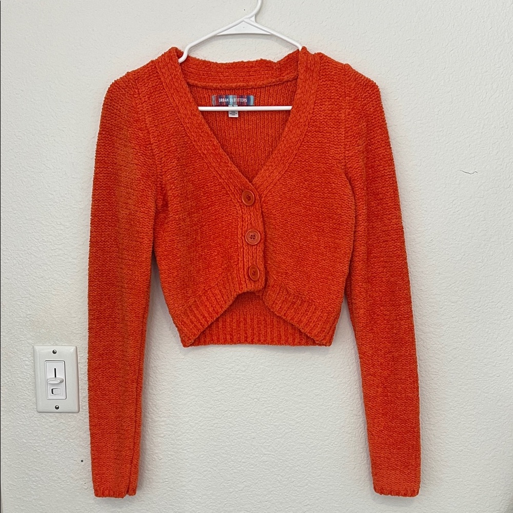 Urban Outfitters Vibrant Orange Cardigan